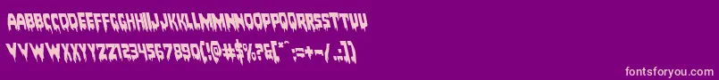 Bloodlustleft Font – Pink Fonts on Purple Background