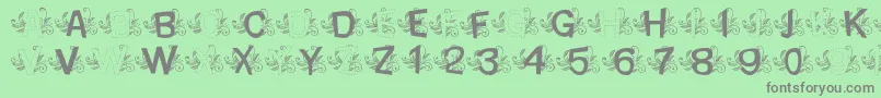 MtfBaseLeafy Font – Gray Fonts on Green Background