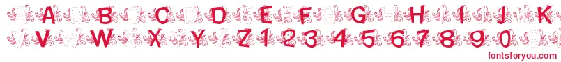 MtfBaseLeafy Font – Red Fonts on White Background