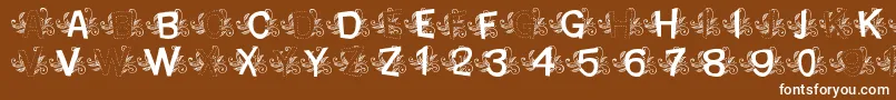 MtfBaseLeafy Font – White Fonts on Brown Background