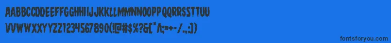 Direwolfcond Font – Black Fonts on Blue Background