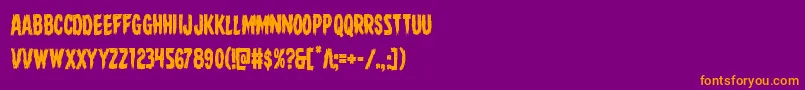 Direwolfcond Font – Orange Fonts on Purple Background