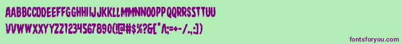 Direwolfcond Font – Purple Fonts on Green Background