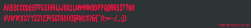 フォントDirewolfcond – 黒い背景に赤い文字