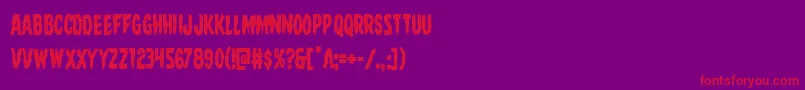 フォントDirewolfcond – 紫の背景に赤い文字