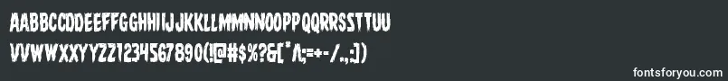 フォントDirewolfcond – 黒い背景に白い文字