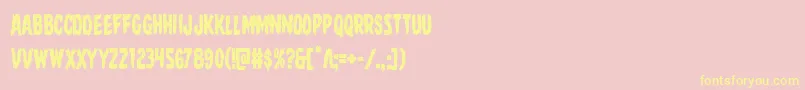 Direwolfcond Font – Yellow Fonts on Pink Background