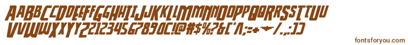Шрифт Thunderhawkdropexpandital – коричневые шрифты на белом фоне