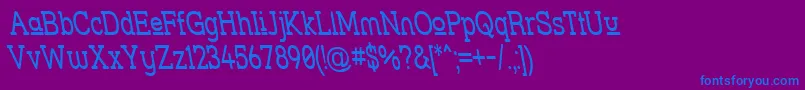 Strslunr Font – Blue Fonts on Purple Background