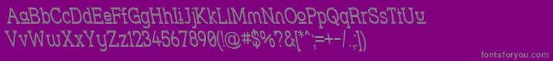 フォントStrslunr – 紫の背景に灰色の文字