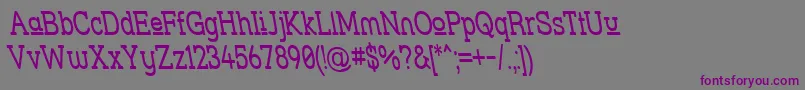 Шрифт Strslunr – фиолетовые шрифты на сером фоне