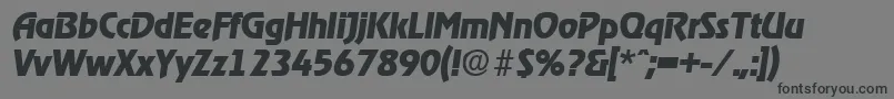 RagtimeBoldita Font – Black Fonts on Gray Background