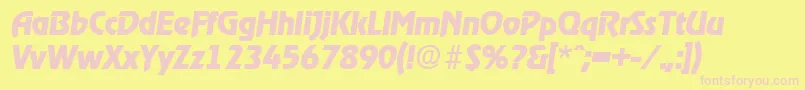 RagtimeBoldita Font – Pink Fonts on Yellow Background