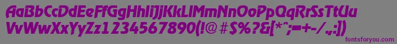 Шрифт RagtimeBoldita – фиолетовые шрифты на сером фоне