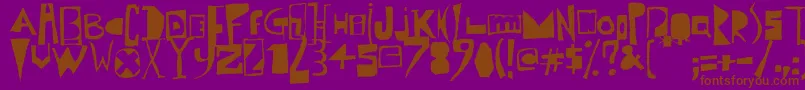 PolishPosterisation Font – Brown Fonts on Purple Background