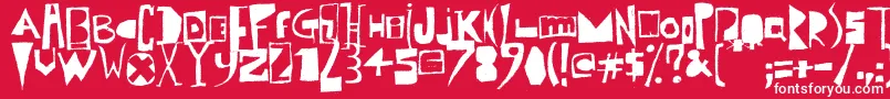 PolishPosterisation Font – White Fonts on Red Background
