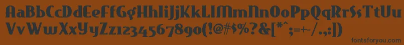 Eastmarketnf Font – Black Fonts on Brown Background
