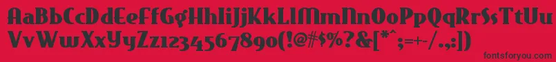 Eastmarketnf Font – Black Fonts on Red Background