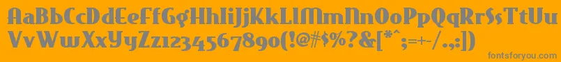 Eastmarketnf Font – Gray Fonts on Orange Background