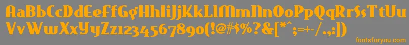 Eastmarketnf Font – Orange Fonts on Gray Background