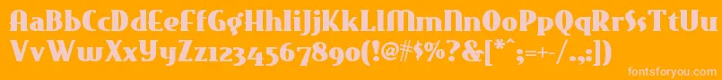 Eastmarketnf Font – Pink Fonts on Orange Background