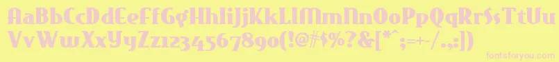 Eastmarketnf Font – Pink Fonts on Yellow Background