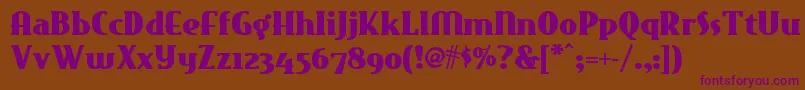 Eastmarketnf Font – Purple Fonts on Brown Background