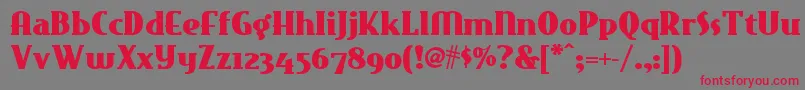 Eastmarketnf Font – Red Fonts on Gray Background