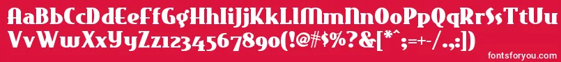 Eastmarketnf Font – White Fonts on Red Background