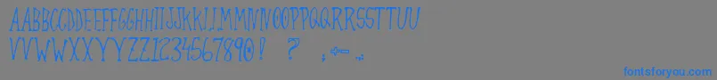 AlwaysJoking Font – Blue Fonts on Gray Background