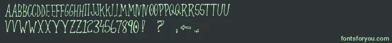 AlwaysJoking Font – Green Fonts on Black Background