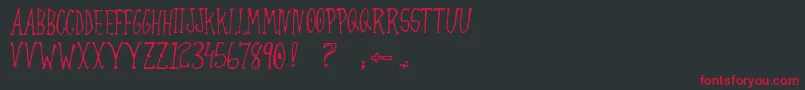 AlwaysJoking-fontti – punaiset fontit mustalla taustalla