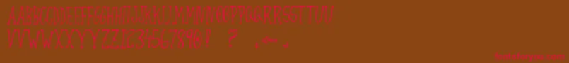 AlwaysJoking Font – Red Fonts on Brown Background