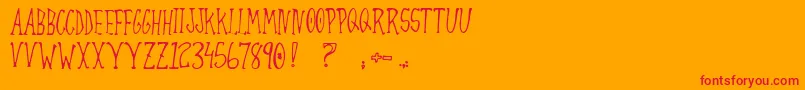 AlwaysJoking Font – Red Fonts on Orange Background