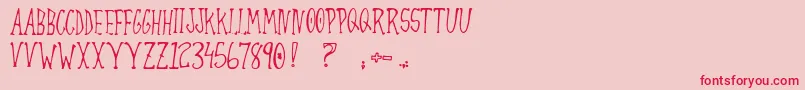 AlwaysJoking Font – Red Fonts on Pink Background