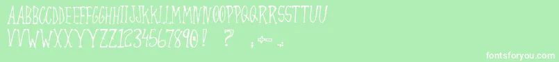 AlwaysJoking Font – White Fonts on Green Background