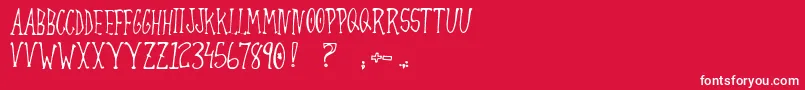 AlwaysJoking Font – White Fonts on Red Background