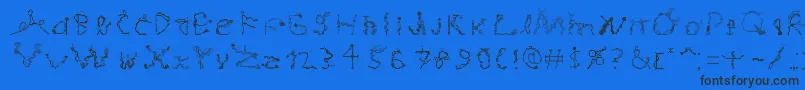 MagicialGame Font – Black Fonts on Blue Background