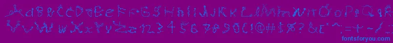 MagicialGame Font – Blue Fonts on Purple Background