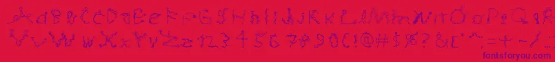 MagicialGame Font – Purple Fonts on Red Background