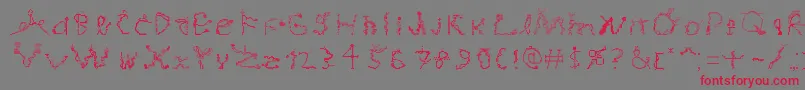 MagicialGame-Schriftart – Rote Schriften auf grauem Hintergrund