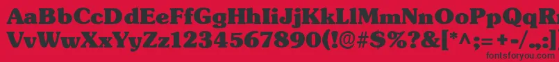 SubwayBlack Font – Black Fonts on Red Background