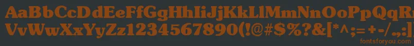 SubwayBlack-fontti – ruskeat fontit mustalla taustalla
