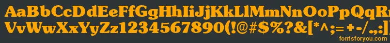 SubwayBlack Font – Orange Fonts on Black Background