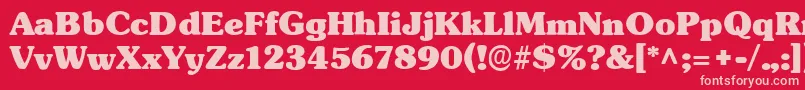 SubwayBlack Font – Pink Fonts on Red Background
