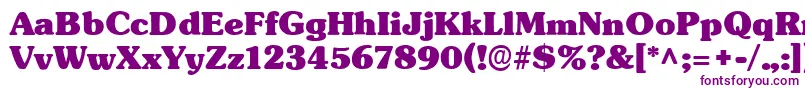 SubwayBlack Font – Purple Fonts on White Background