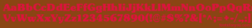 SubwayBlack Font – Red Fonts on Brown Background