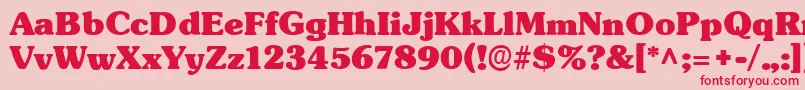 SubwayBlack Font – Red Fonts on Pink Background