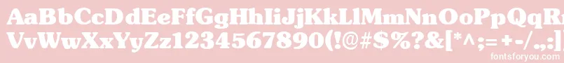 SubwayBlack Font – White Fonts on Pink Background