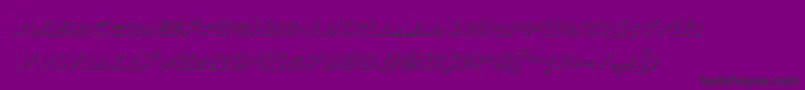 QuartermainOutlineItalic-Schriftart – Schwarze Schriften auf violettem Hintergrund